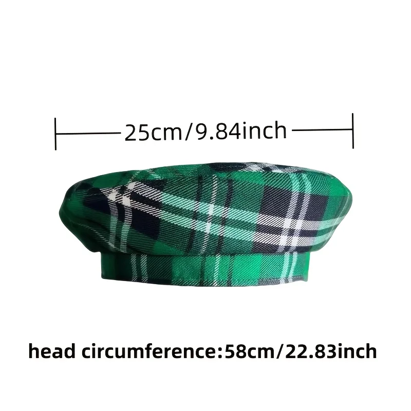 HongLuan zoet geruit patroon baret en krantenjongenspet vrouw, cosplay vrouwelijke accessoires