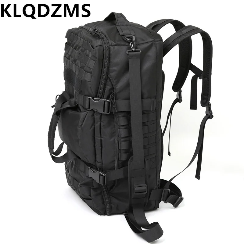 KLQDZMS Men's Backpack Oxford Cloth Large-capacity Travel Bag Shoulder Handheld Duffel Bag Checked Bag Waterproof Shoulder Bag