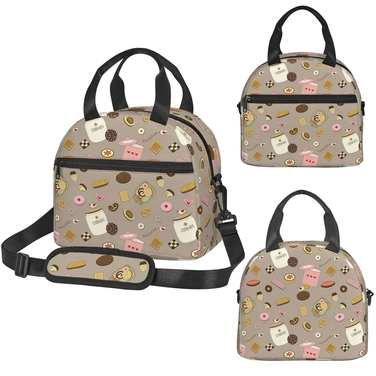 Cookie Party Insulated Lunch Bag for Women Office Cooler Thermal Box Tote Portable Lunch Boxes