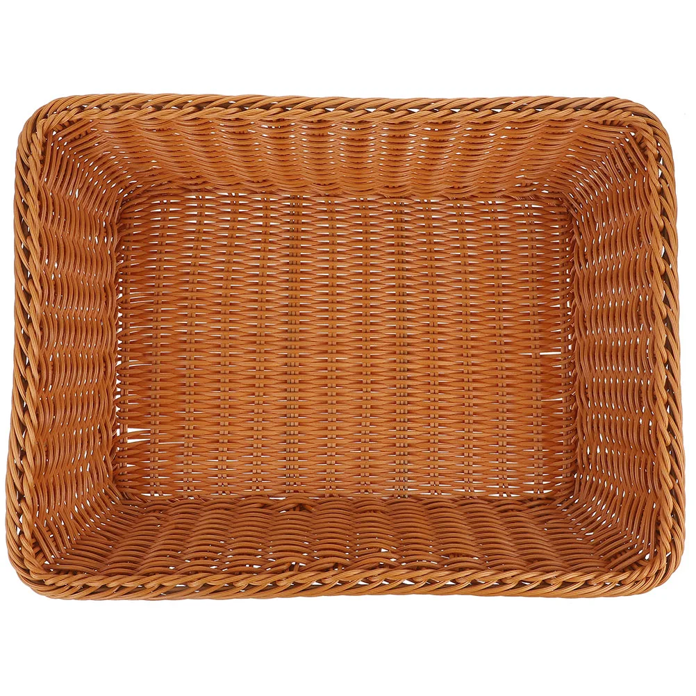 

Woven Fruit Vegetable Basket 30x20x10cm Teacolor Storage ganizer Bread Tray Kitchen Home Decor Simple Practical Design