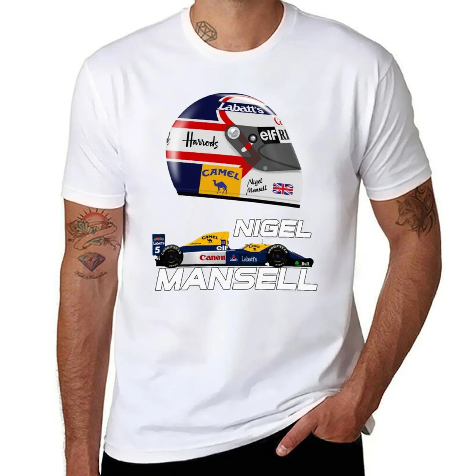 

Nigel Mansell 1992 - Williams f1 - Williams FW14b T-Shirt essential t shirt t shirts for man cotton T-Shirt