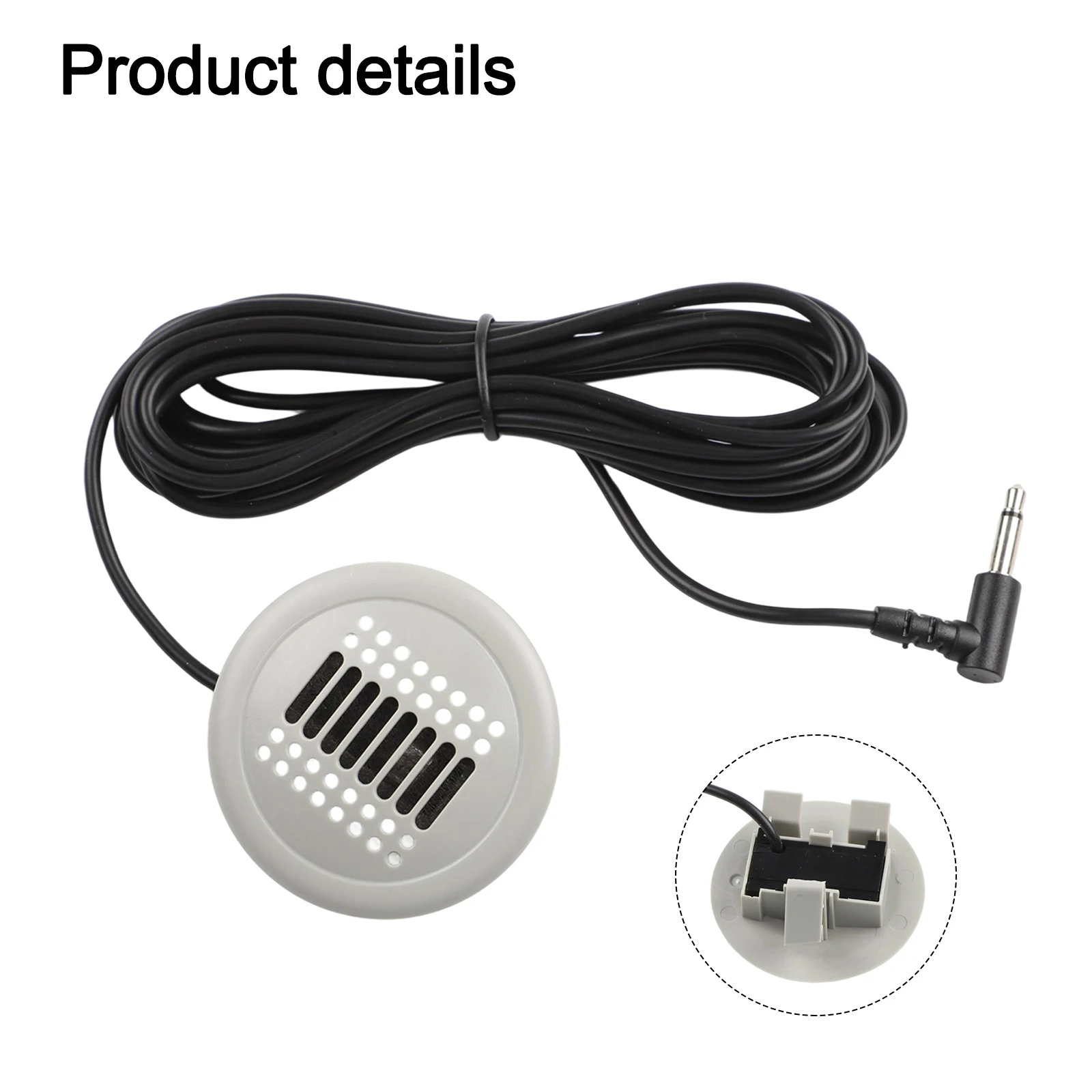 Car Audio Setup Car Audio Wired Car Audio Microphone Wired Microphone Gray Microphone Shell Practical Functions