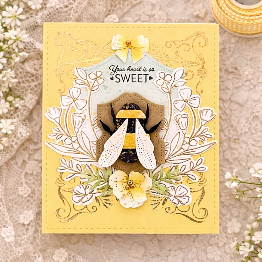 Papertrey Ink Wildflower Wreath Dad Build-a-Bumblebee Build-a-Briefcase Metal Cutting Stamp DIY Handmade Photo Album April 2026 view 6