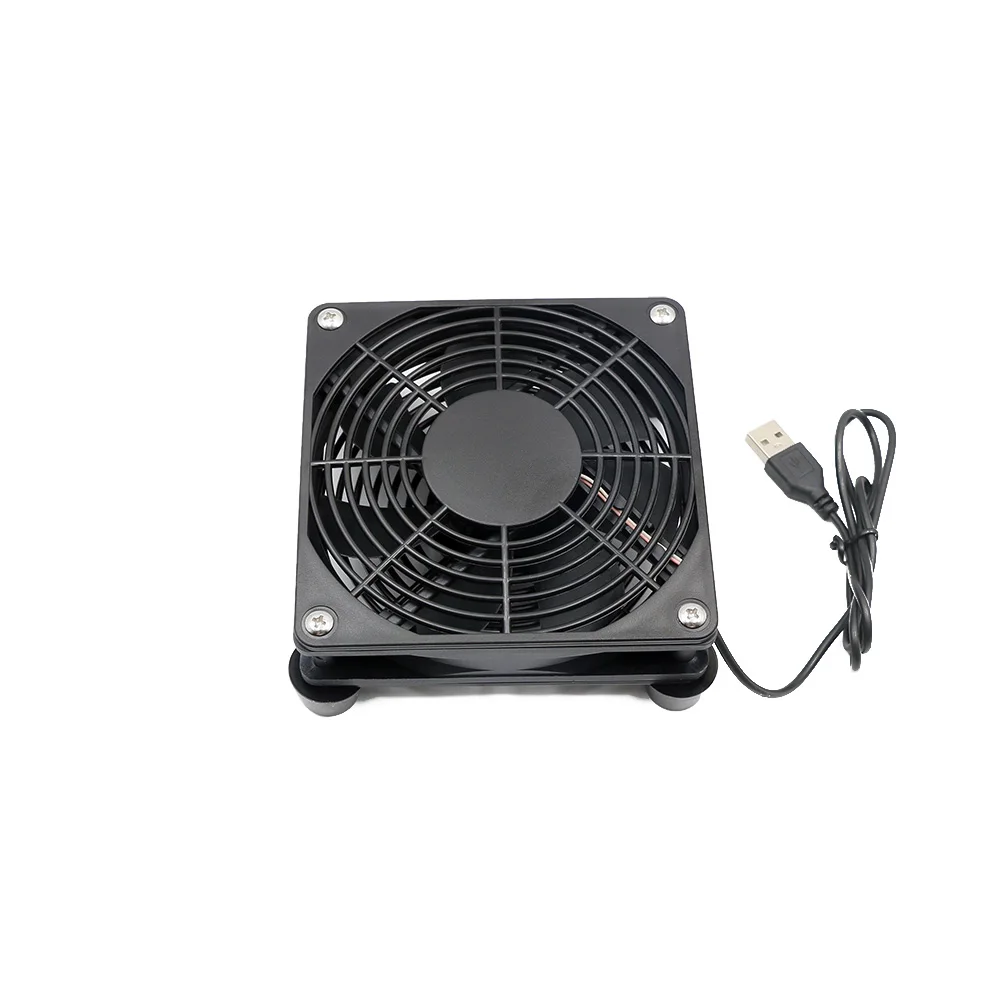 Router fan DIY PC Cooler TV Box Wireless Cooling Silent Quiet DC 5V USB power 120mm fan 120x25mm 12CM W/Screws Protective net