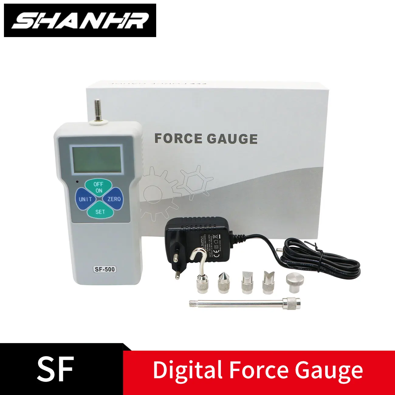 

SHANHR Digital Force Gauge Push and Pull Tester Meter 100/200/300/500N