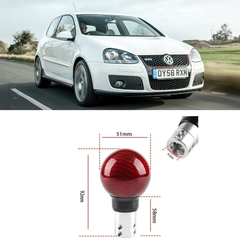 

1x Car Accessories Modified Carbon Fiber Shift Knob For vw golf 5 Amarok BEETLE BORA CADDY cc CRAFTER NEW BEETLE PHAETON