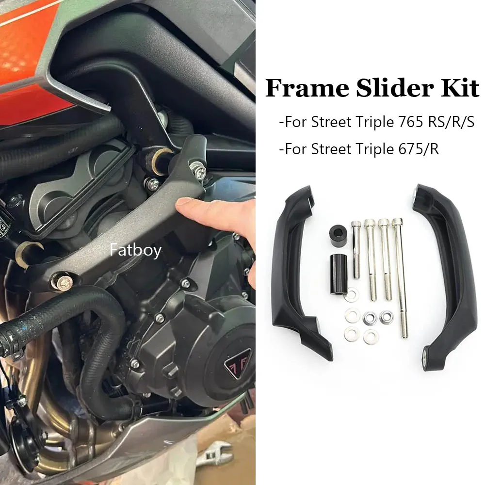 NEW Motorcycle Engine Guard Crash Frame Slider Falling Protector Cover Kit FOR Street Triple 765 R S RS 765S 765R 765RS 675 675R