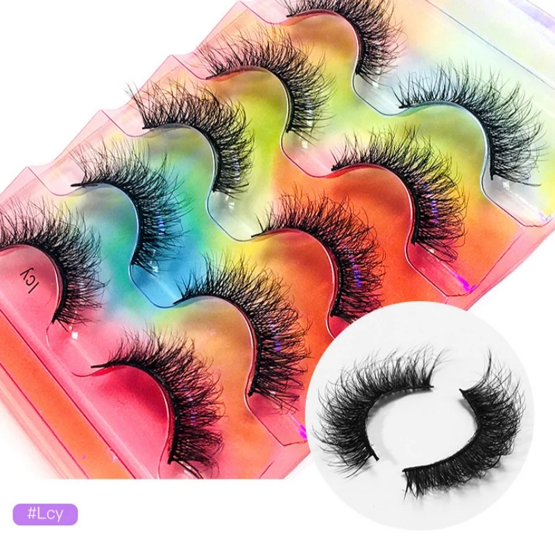 

8D Mink Lashes Fluffy Soft Wispy Natural Cross Eyelash Extension Reusable Lashes Mink False Eyelashes Makeup