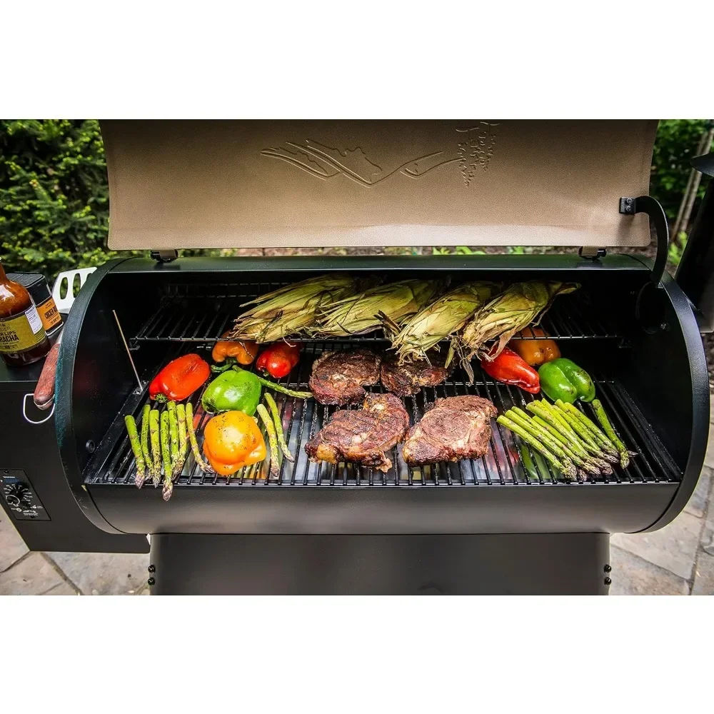 

For BBQ Smoker Grill, Grills Pro 34 Electric Wood Pellet Grill and Smoker, Bronze BBQ Smoker Grill