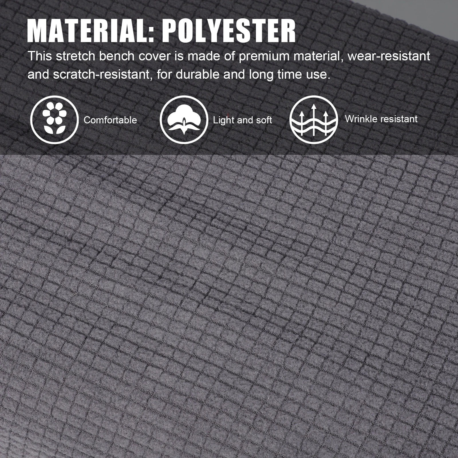 

Piano Stool Cover Stretch Bench Protector For Dining Chair Office Hotel Use Polyester Stool Cover Dust Resistant Fit