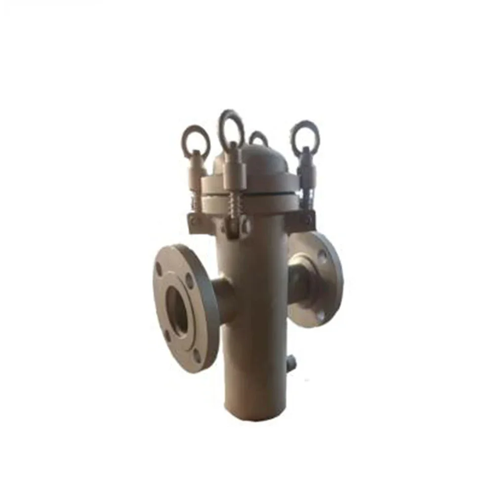 quick open straight through pipeline strainer stainless steel basket filter for water treatment