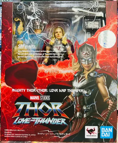 In Stock Bandai SHF Mobile Figurine Marvel Thor 4 Love and Thunder Jane Foster Figure Model Collection Toy Gift