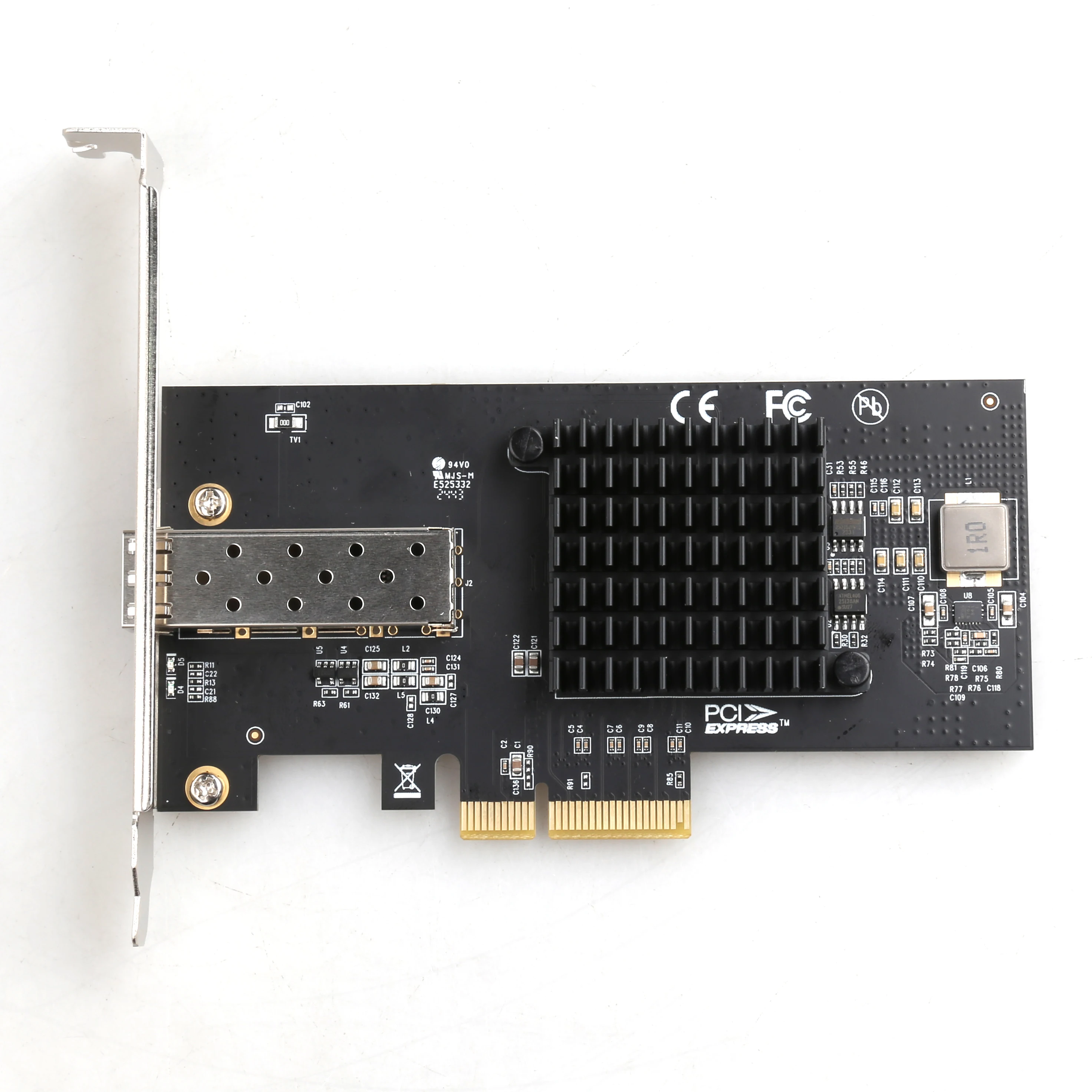 1포트 10G 오픈 SFP 네트워크 어댑터 PCIe X4 카드 PCIe4X 10G 단일 포트 랜 카드 인텔/82599EN/X520