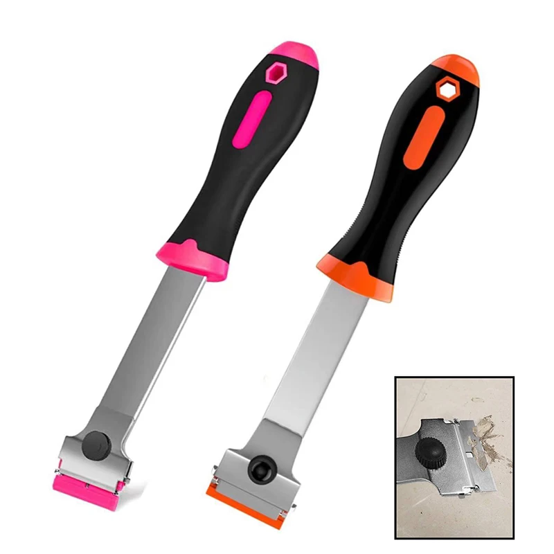 TOFAR Long Handle Razor Blade Scraper for Removing Labels Car Stickers Appliance Grease Windshields Window Tint Glass Cleaning