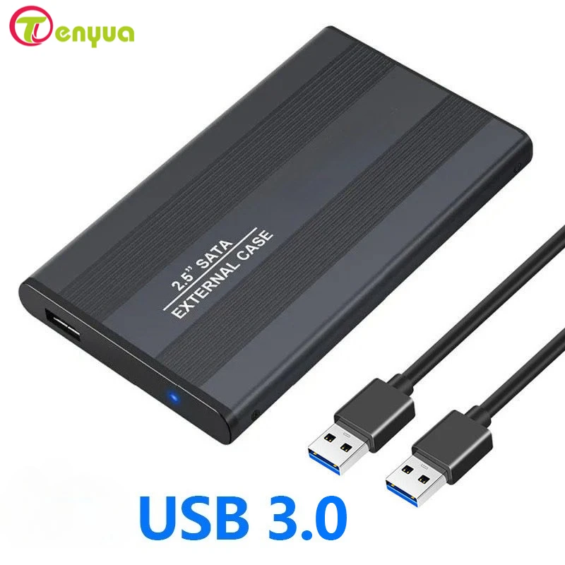 

2,5-дюймовый портативный футляр для жесткого диска SATA, твердотельный футляр для жесткого диска для ноутбука из алюминиевого сплава, USB 3.0