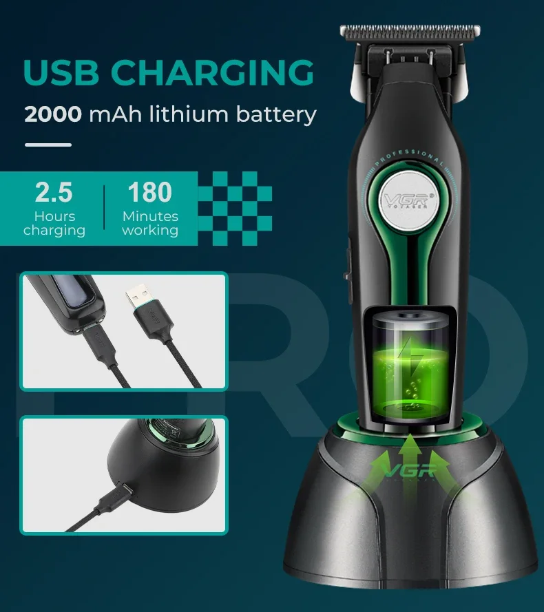 Trimmer Professional Hair Clipper Electric Barber Cordless Hair Cutting Machine