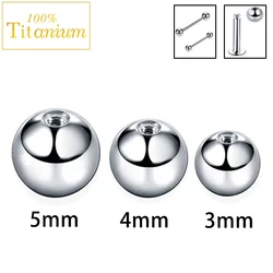 10pcs F136 Titanium Replacement Accessories 16/14G Lip Eyebrow Tongue Nose Ear Tragus Belly Body Piercing Jewelry 2-6mm Ball Top
