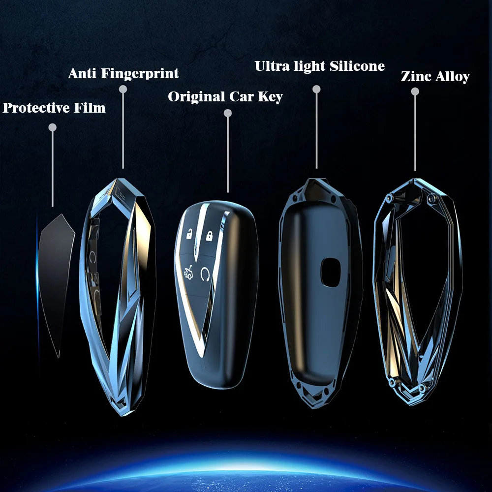 Zinc Alloy Car Key Case Cover Shell for Changan UNIT UNIK CS35PLUS CS55 PLUS CS75 PLUS Oshan X7 X5 Car Accessories