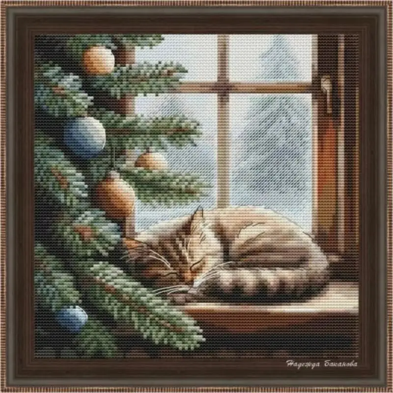 16010D Cross Stitch ONLY FLOSS NO FABRIC NOT Cross-stitch Kit Embroidery Needlework WITHOUT Fabric Homfun Painting Crossing