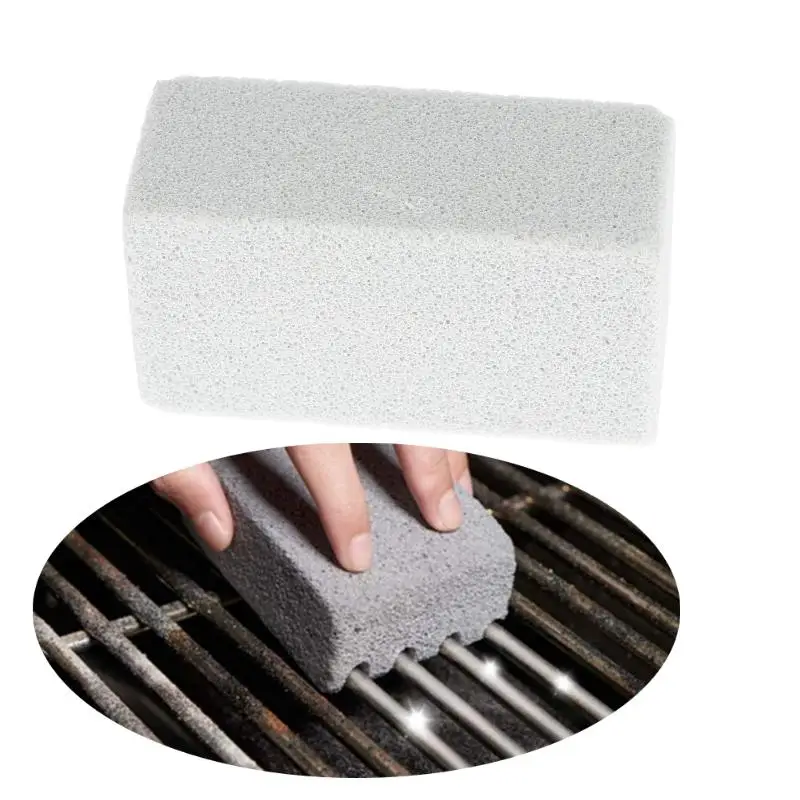 1/4Pcs Outdoor Kitchen Barbecue Cleaning Tool BBQ Grill Cleaning Brush With Pumice Brick Block For Grill Rack