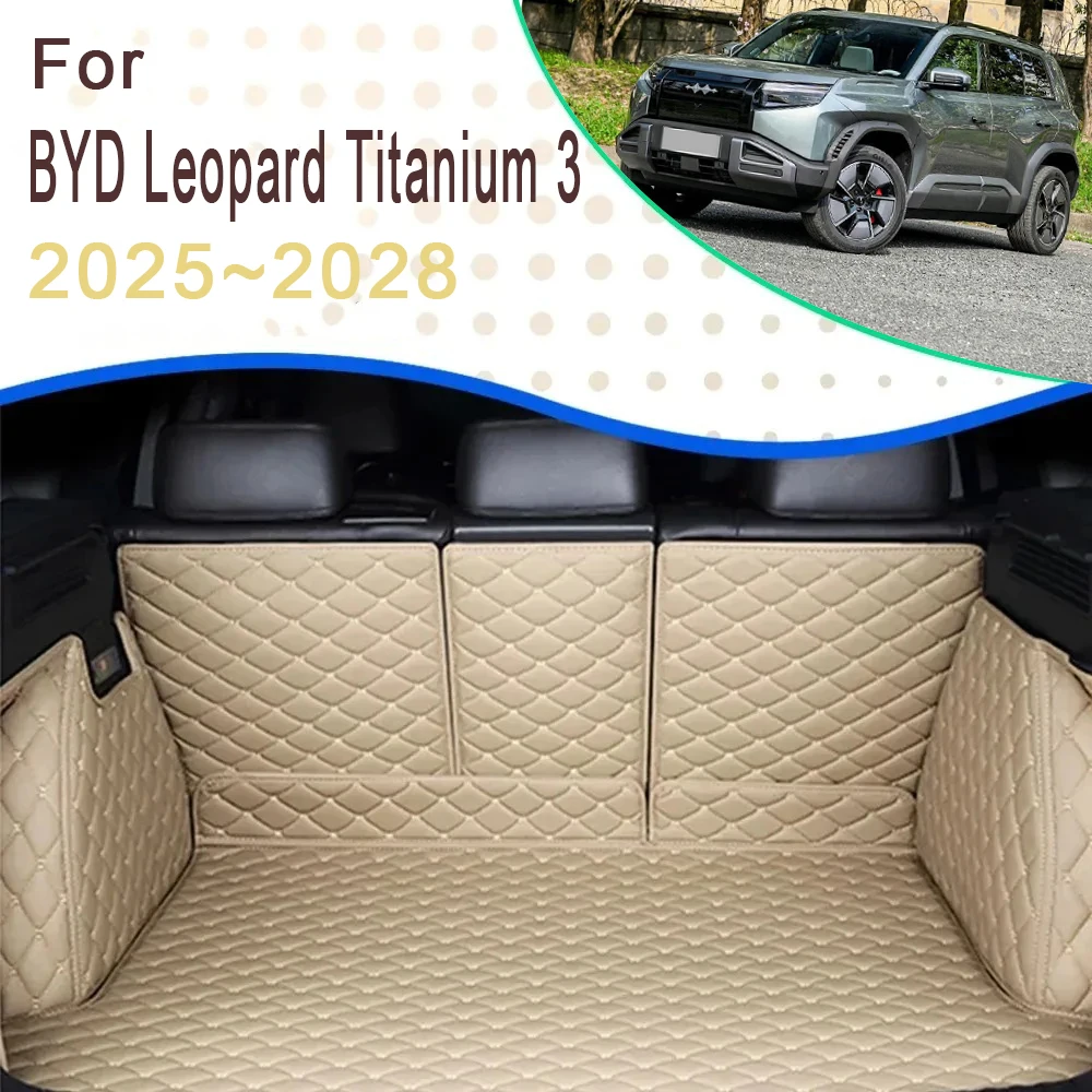 

Car Trunk Cargo Liner For BYD Leopard Titanium 3 FangChengBao Tai 3 2025~2028 Rug Rear Boor Mats Carpet Pads Auto Accessories