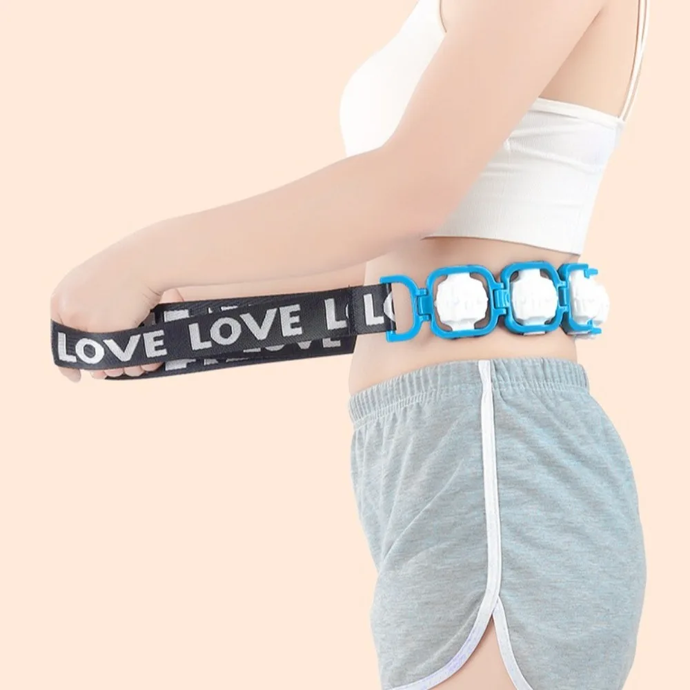 Manual Hand-held Muscle Massager Back Shoulder Fitness Physiotherapy Massage Rope Sculpting Bead Pull-Back Roller
