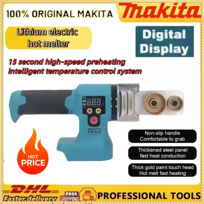 

Makita Electric Pipe Welding Machine Cordless Fuser PPR PE Soldering Iron Plastic Tube PP Heating Hot Melt For Makita 18V