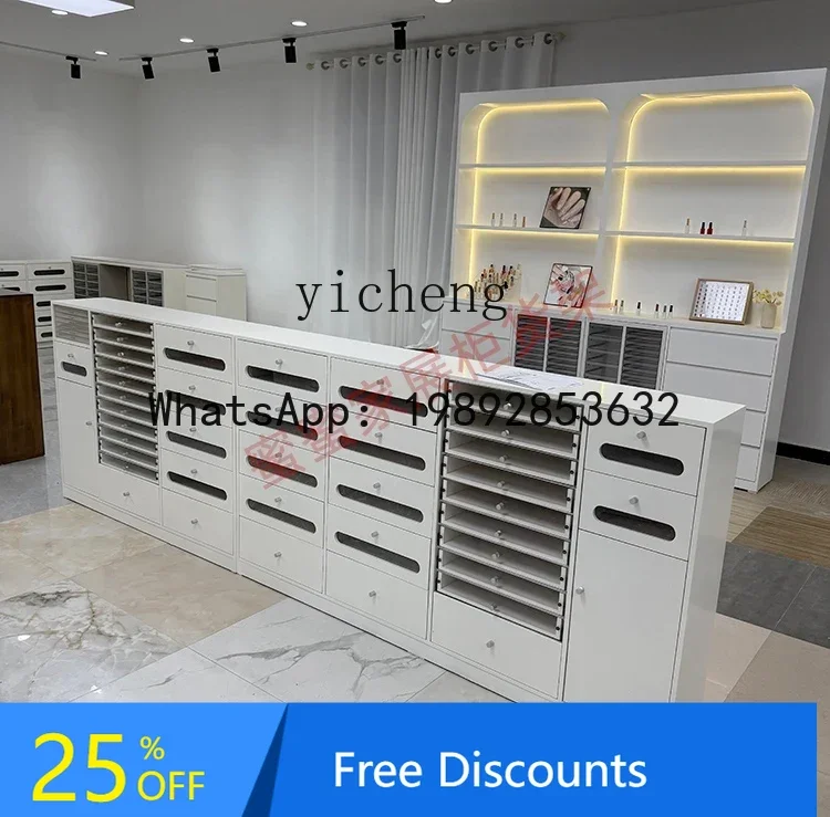 

HH Storage Display Cabinet Nail Polish Organizer Color Board Product Nail Salon Storage Cabinet