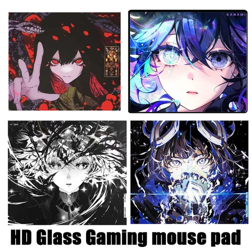 Imagen 2 del producto Alfombrilla de ratón SORA de cristal para juegos, alfombrilla de escritorio con superficie esmerilada suave YUME, actualización templada, accesorios personalizados para juegos de oficina FPS
