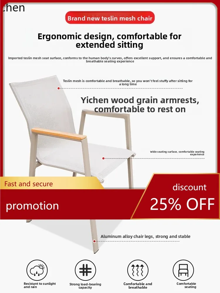 

Комплект уличной мебели ZMLoutdoor: стол и стулья для двора и сада, из алюминиевого сплава, водонепроницаемый и солнцезащитный, для террасы.