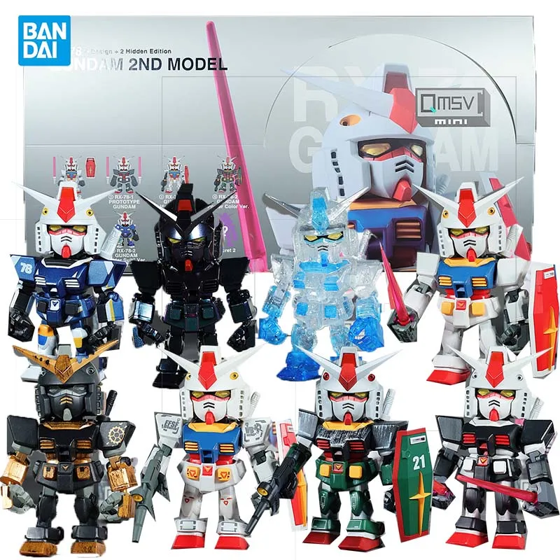 Bandai  Gacha Capsule Blind Box GUNDAM RX-78-2  Jewel Beetie Ver Glitter Blue Ver Marking Ver  Anime Figure Toy for Collectors