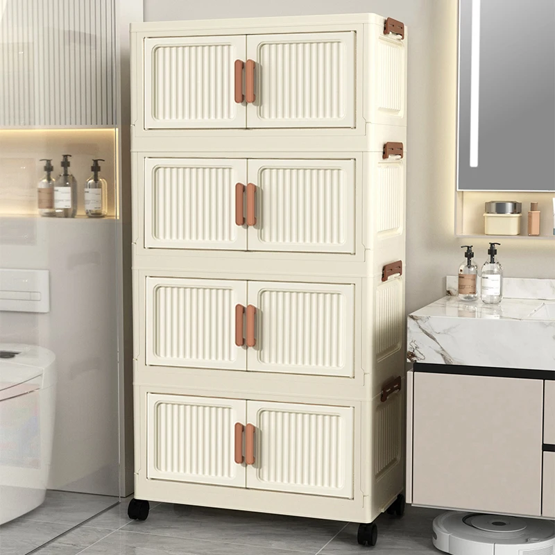 

White Dustproof Multi-layer Wardrobe Organizer Closet Sundries Cabinet Multi-scene Storage Solution for Home Organization