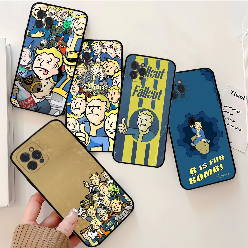 V-Vault-Boy  Phone Case Silicone Soft for iphone 16 15 14 13 12 11 Pro Mini XS MAX Plus X Cover