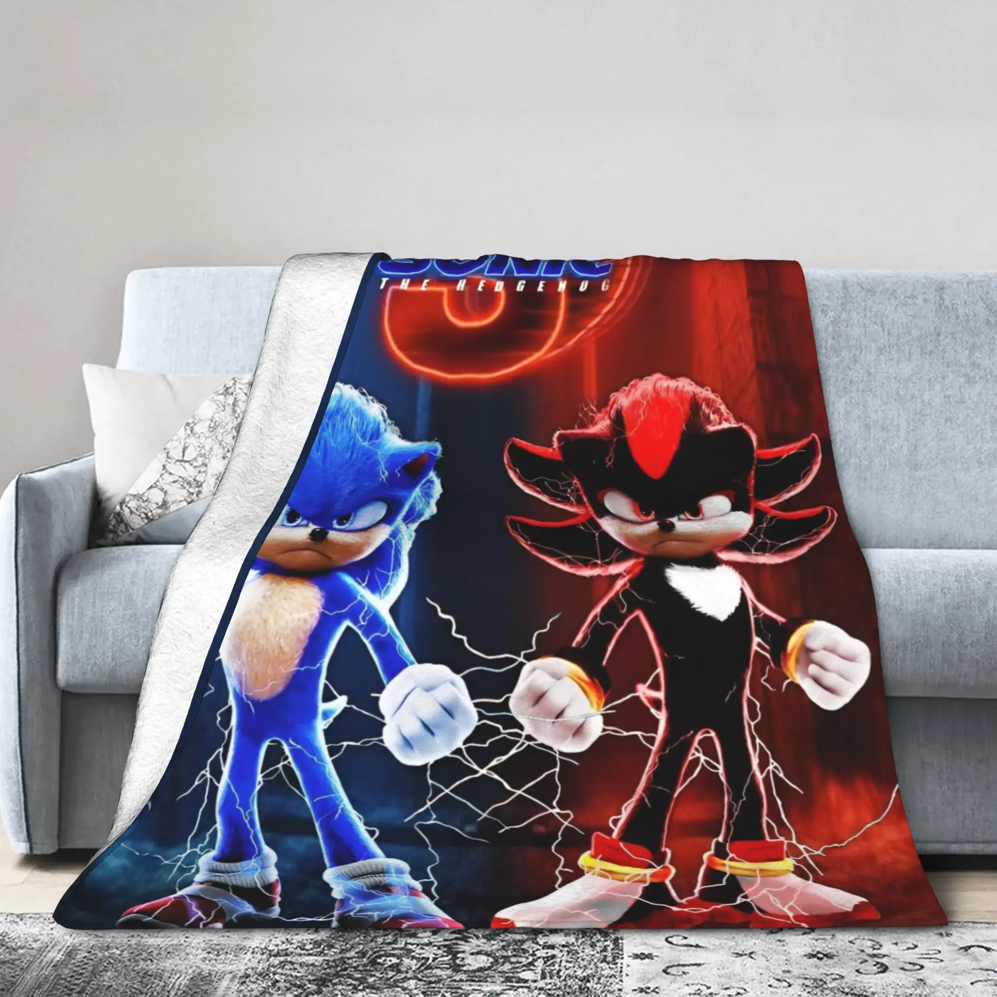 S-Sonics The H-Hedgehogs Blanket Fleece Printed Breathable Warm Throw Blankets for Bedding Bedroom Rug Piece