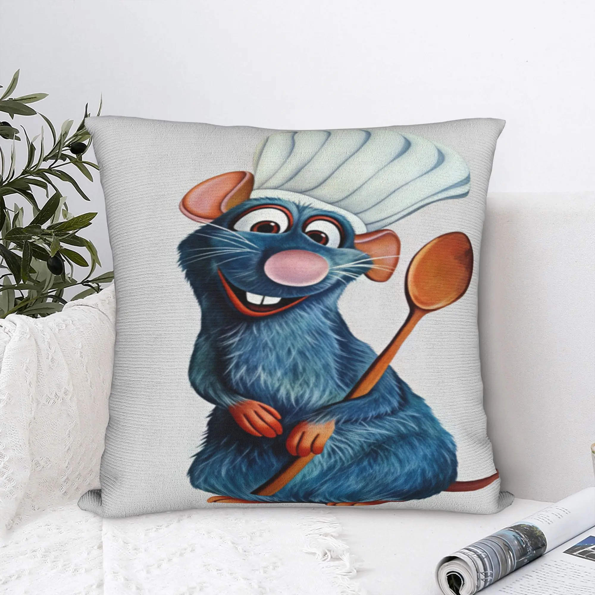Ratatouille Pillow Case Anyone Can Cook  Vintage Pillow Cover Design Pillowcases For Sofa Home Decor