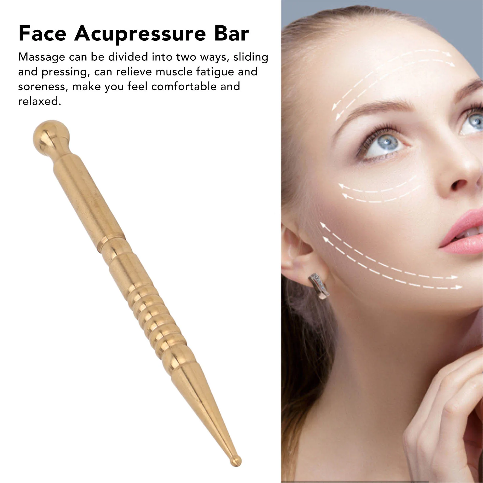 Gesicht Auge Akupressur Männer Frauen Messing Körper entspannende manuelle Akupunktur Stift Tiefen gewebe Massage-Tool manuelle Akupunktur Stift