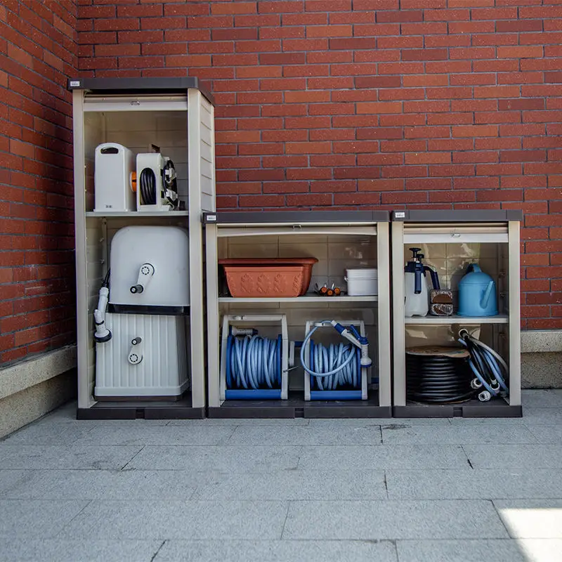 Outdoor Garden Sunscreen Rain Protection Tool Cabinet Outdoor Balcony Locker Japanese Outdoor Garden Storage Organizing Cabinet