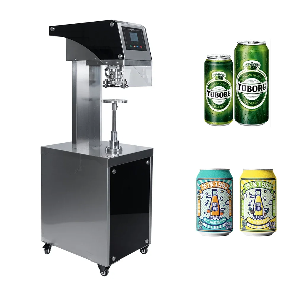 Semi Automatic Beer Beverage Aluminum Easy Open Soda Drink Plastic Can Sealing Machine