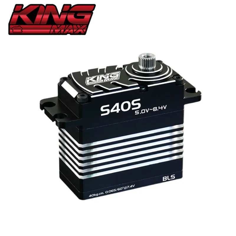 KINGMAX S40S Steel Tooth Metal Shell Waterproof High Pressure 40kg.cm Torque RC Climbing Car /  Fixed Wing Digital Servo