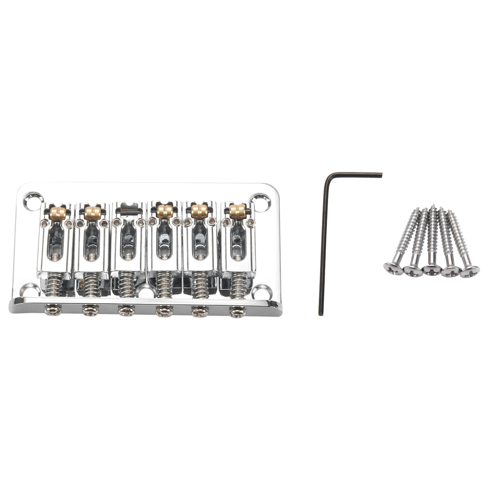 Корпус гитарного моста Hardtail через 6-струнные электрические детали, серебристый