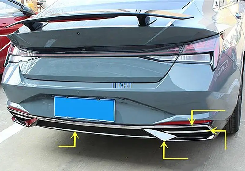 Rear Bumper Trim Moulding False Tail Throat Eyebrow Strip For Hyundai Elantra/Lantra/Avante 2021 + Accessories Auto Styling Part