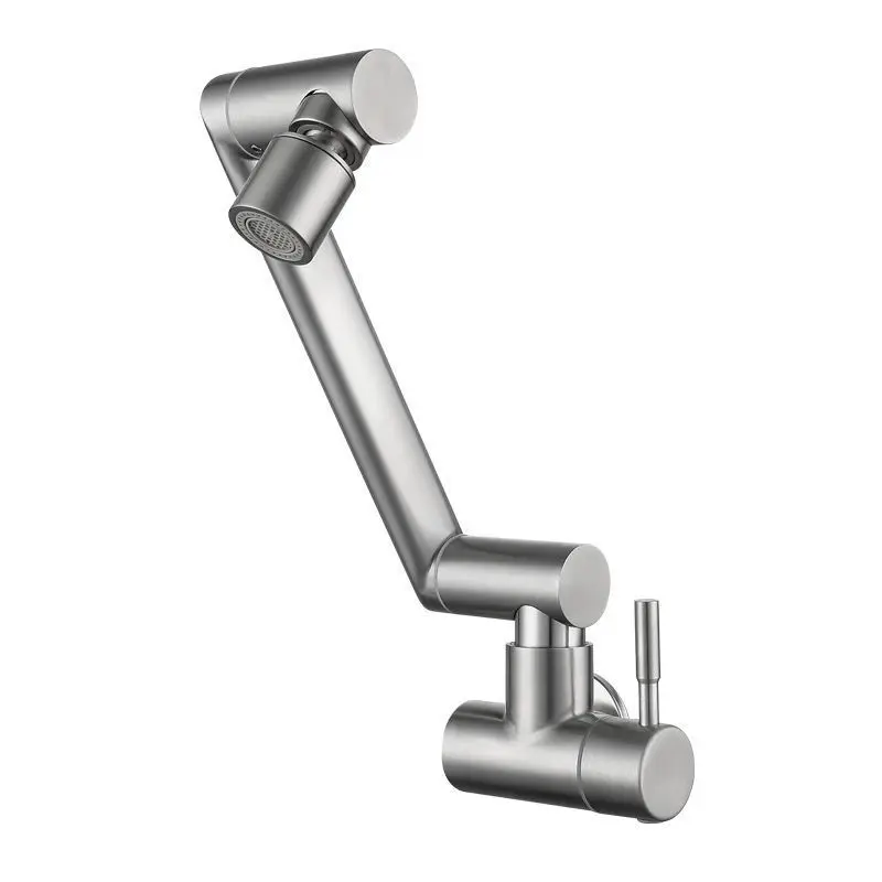 Folding kitchen faucet, single cold water bathroom faucet, hidden rotating folding kitchen faucet