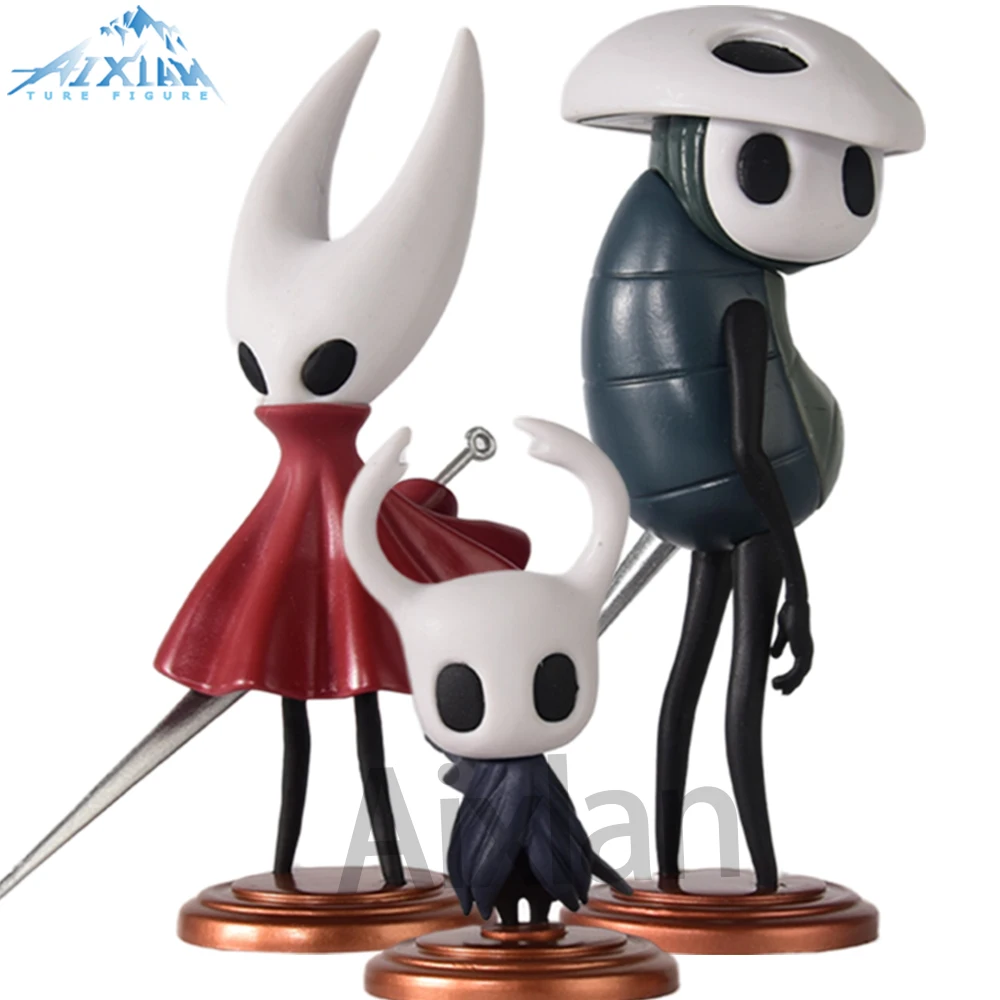 ชุดฟิกเกอร์อนิเมะ Hollow Knight 3 ชิ้น ฟิกเกอร์แอคชั่น PVC ของสะสมโมเดลของเล่น