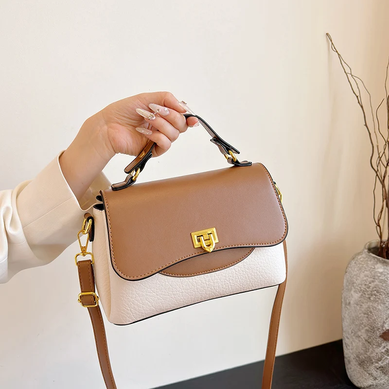 حقيبة يد جلدية صغيرة فاخرة بألوان متعددة للنساء 2025، حقيبة كروس جديدة، حزام كتف أنيق قابل للتعديل، حقيبة يد عصرية #1