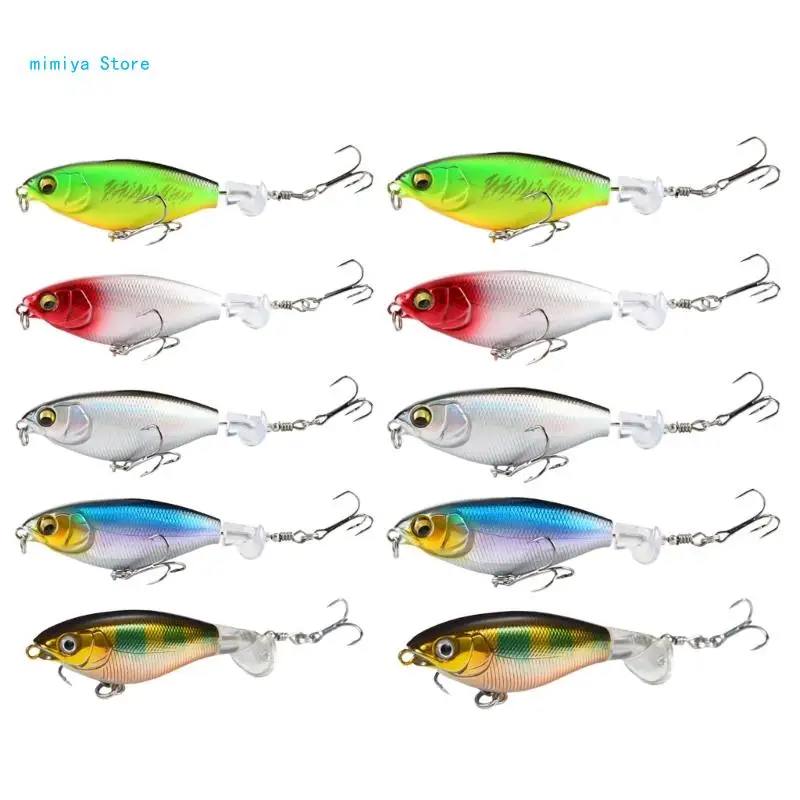 

pipi 5Pcs Propeller Surfaces Lure Fish Hook Propeller Noise Baits Fish Hook