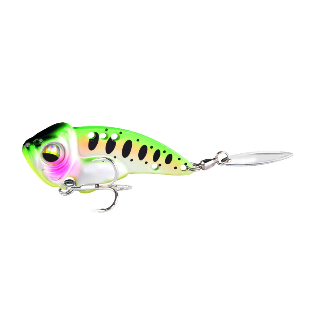 1 pz 8.5g 12.5g 17g Sinking Metal VIB Fishing Lure con rotante Spoon Tail Hard Wobbler Crankbaits Vibration Spinner Tackle