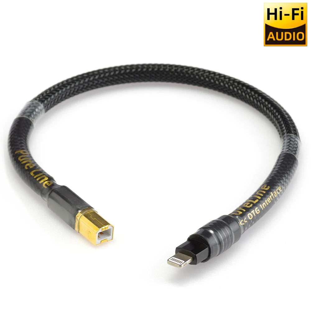 canare HIFI DOCK usb DAC cable Audio amplifier USB B to Lightning interface mobile phone OTG decoding cable iPhone13 PURELINE