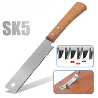 150mm Wood Saw SK5 Steel 3-Edge Tooth 17 TPI Japanese Saw Flush Cut Trim Saw for Woodworking