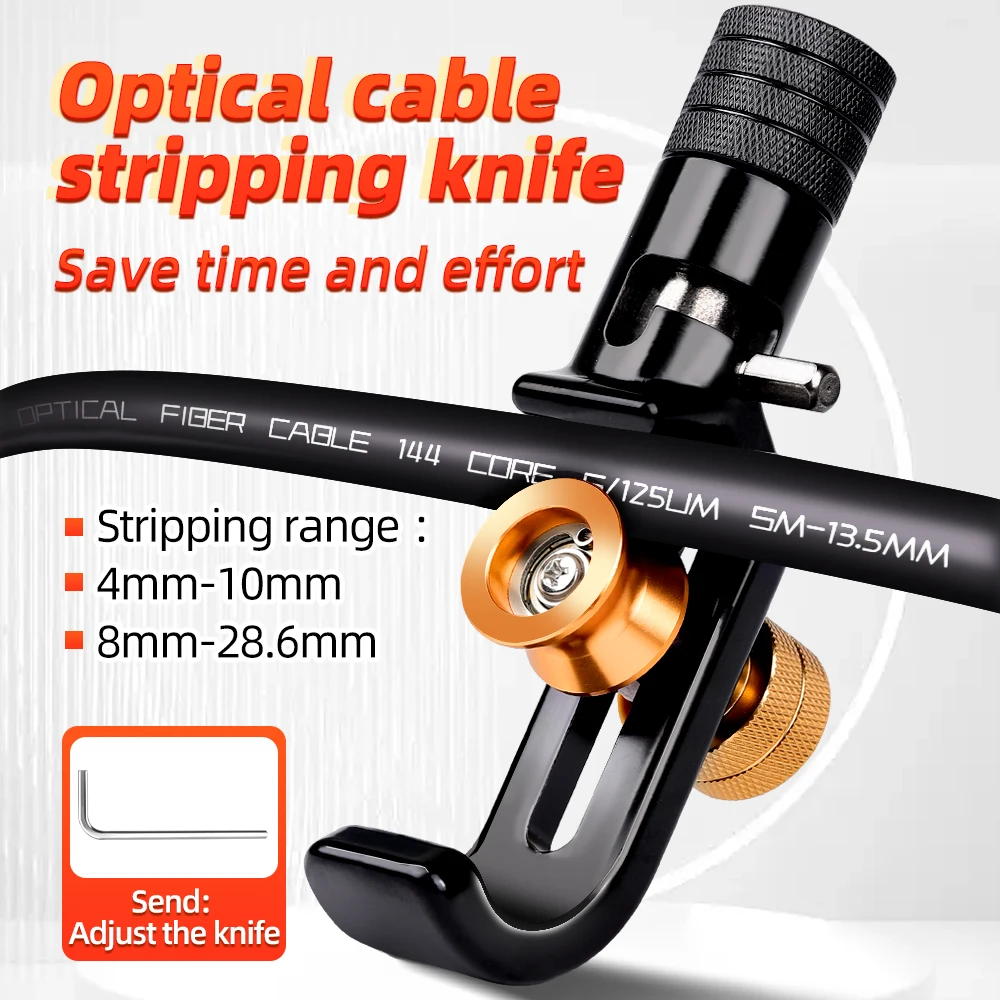 SAIVXIAN Armored Wire Stripper 4-10mm & 8-28mm Optical Cable Slitter Fiber Optic Stripping Tool Jacket Slitter Sheath Cutter