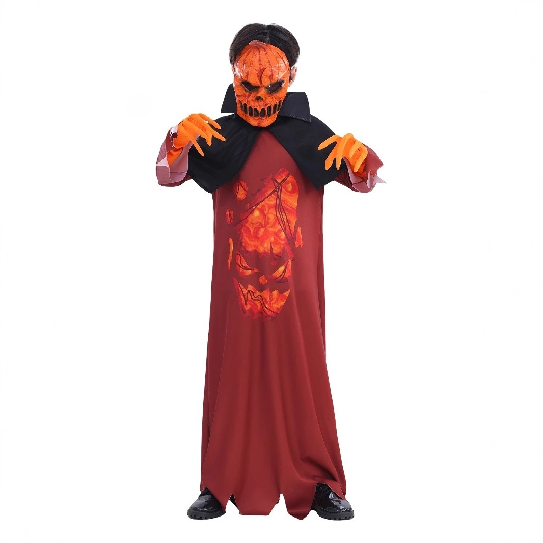 

Новинка 2023 года, костюм на Хэллоуин, детский карнавальный костюм дьявола и тыквы-милый праздничный наряд для детей, подходит для праздничного наряда